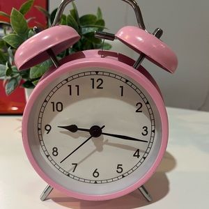 Pink alarm clock